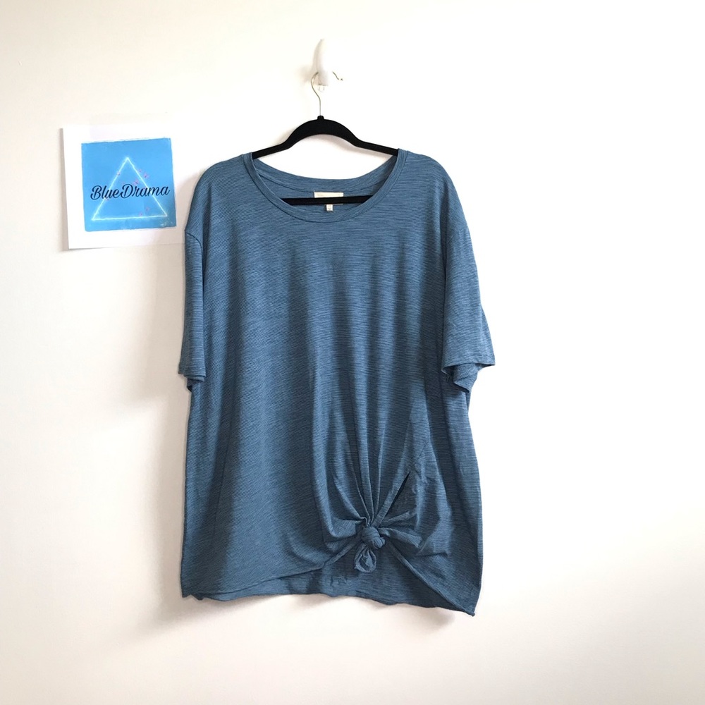 Mello day stripped Side-Tie T-Shirt Size- 2x